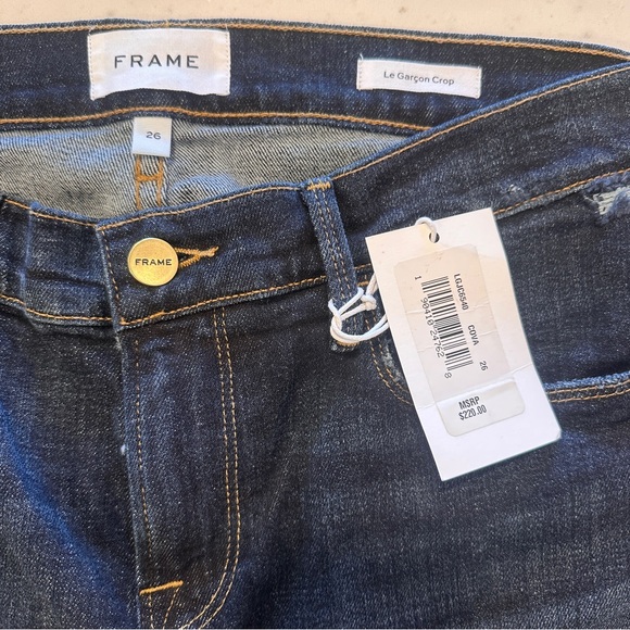 Frame Denim Denim - NWT FRAME Le Cargon Straight Leg Dark Wash Jeans Size 26